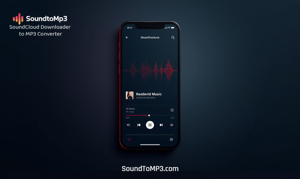 SoundCloud music streaming on iPhone browser