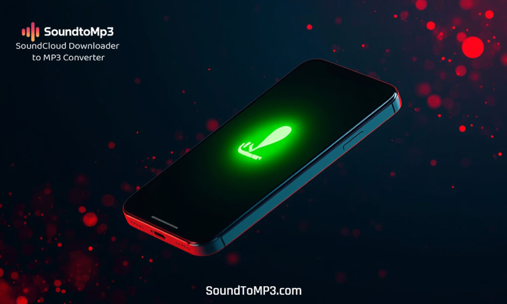 SoundCloud track successfully downloaded on iPhone